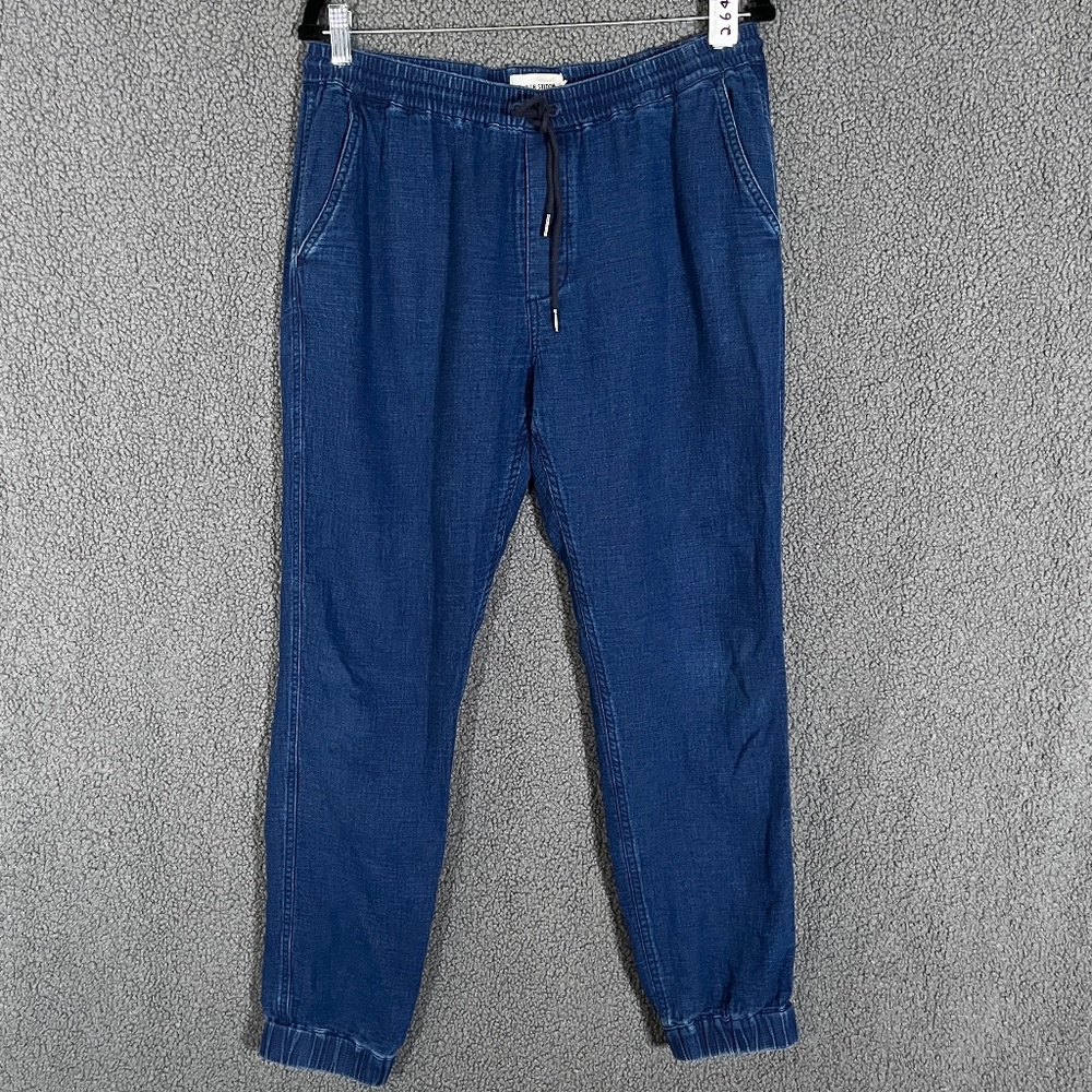Taylor Stitch The Apres Waffle Knit Joggers Pants - Men's Size M - Blue